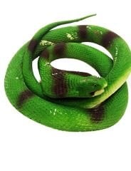 Açık Yeşil Renk Yassı Kafa Yumuşak Gerçekçi Kobra Yılan 95 cm