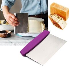 Çelik Hamur Kesici Kazıyıcı Pasta Kek Dekorasyon Spatula Aleti (4944)