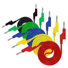 5 RENKLİ 1 METRE 1000V - 19A MULTIMETRE TEST UÇLARI KABLO KİTİ (4944)