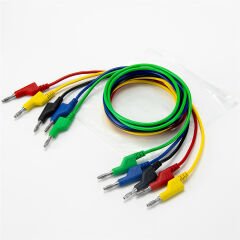 5 RENKLİ 1 METRE 1000V - 19A MULTIMETRE TEST UÇLARI KABLO KİTİ (4944)