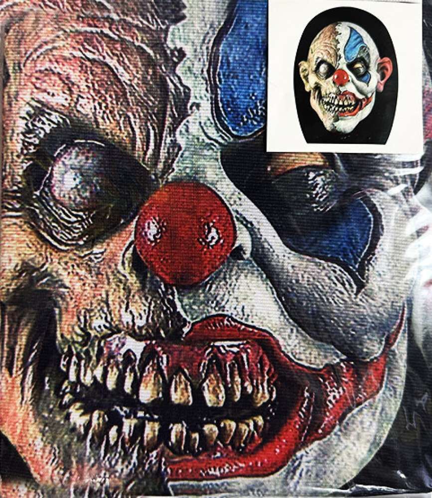 Yüze Yapışan Kafaya Tam Geçmeli Streç Joker Maske Bez Maske Model 1-2