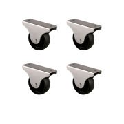 Furç Sabit Teker - 38MM - Siyah HKS229 - 4 Adet