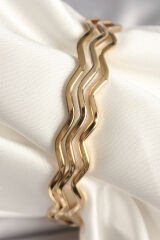 316L Çelik Gold Renk Ajda Model Kadın Bileklik - TJ-BB6877