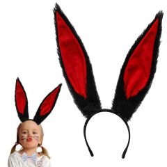 Peluş Malzemeden İmal Mega Boy Şekil Verilebilir Tavşan Kulağı Siyah 14X43 cm (4944)