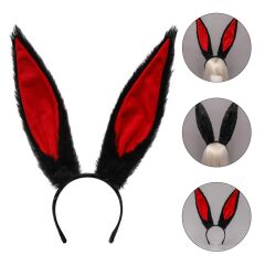 Peluş Malzemeden İmal Mega Boy Şekil Verilebilir Tavşan Kulağı Siyah 14X43 cm (4944)