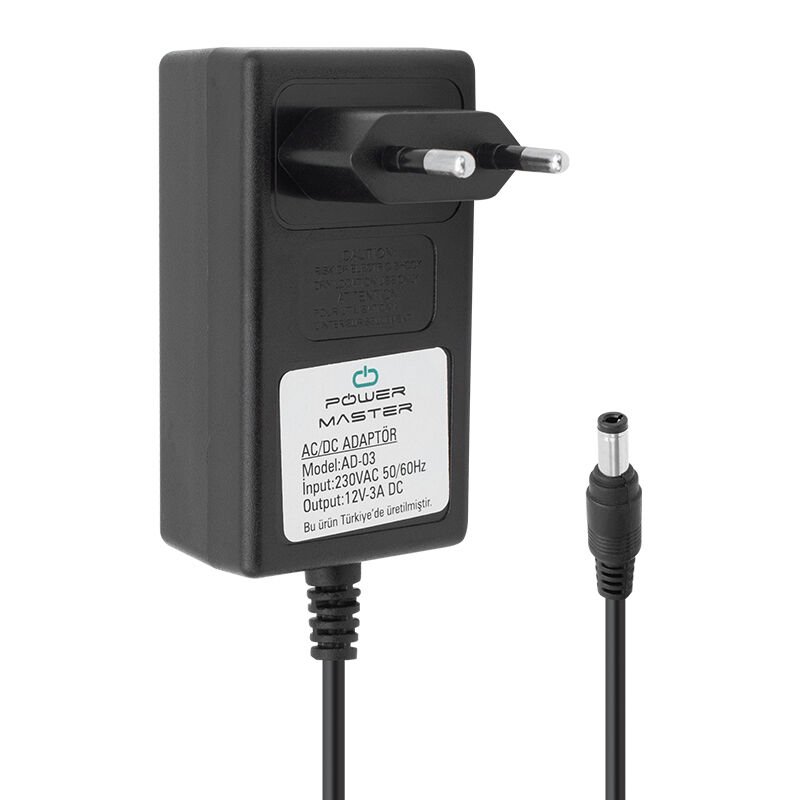 12 VOLT - 3 AMPER PLASTİK KASA PRİZ TİPİ ADAPTÖR 5.5*2.5 UÇ (4944)