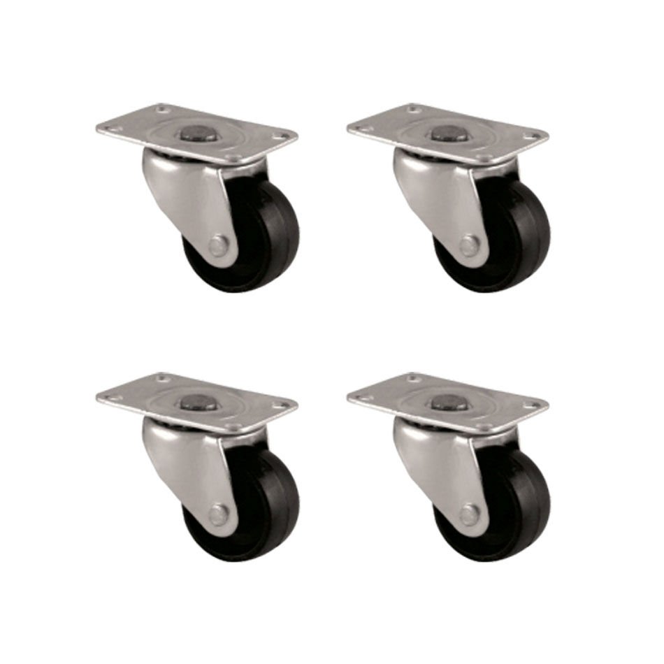 Furç Tablalı Bilyalı Teker - 32MM - Siyah HKS233 - 4 Adet