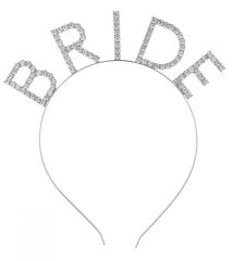 Bekarlığa Veda Mega Boy Kristal Taşlı Gümüş Bride Taç Gelin Tacı 20X21 cm (4944)