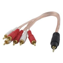 3.5 MM STEREO ERKEK / 6 RCA ERKEK 5+1 KABLO (4944)