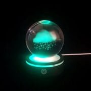 Yağmur Bulutu Tasarımlı Usb li Dönen Cam Küre