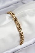 316L Çelik Örgü Model Gold Renk Kadın Bileklik - TJ-BB7833