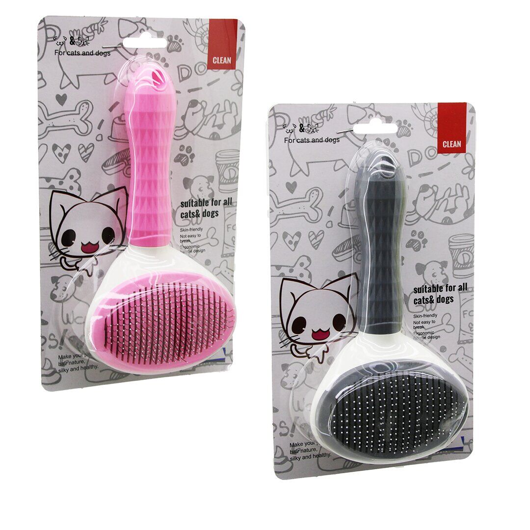 PRATİK PET TÜY FIRÇASI KEDİ - KÖPEK TARAK - TEMİZLİK FIRÇASI BAS=TARAK TEMİZLE TUŞLU PET SHOP (4944)