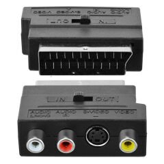 SCART ADAPTÖR SWICHLİ (İN-OUT) ELEKTROMER (4944)