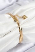 316L Çelik Örgü İtalyan Zincir Model Gold Renk Kadın Bileklik - TJ-BB7835