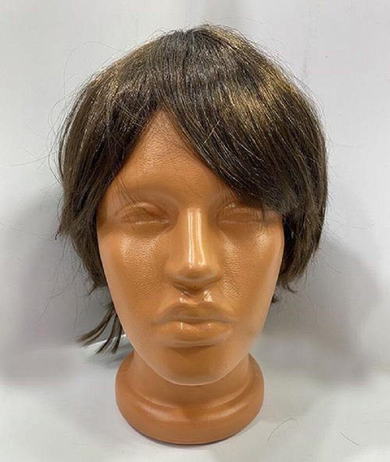 Kısa Model Düz Kesim İçi Astarlı Erkek Peruğu Kahve Renk