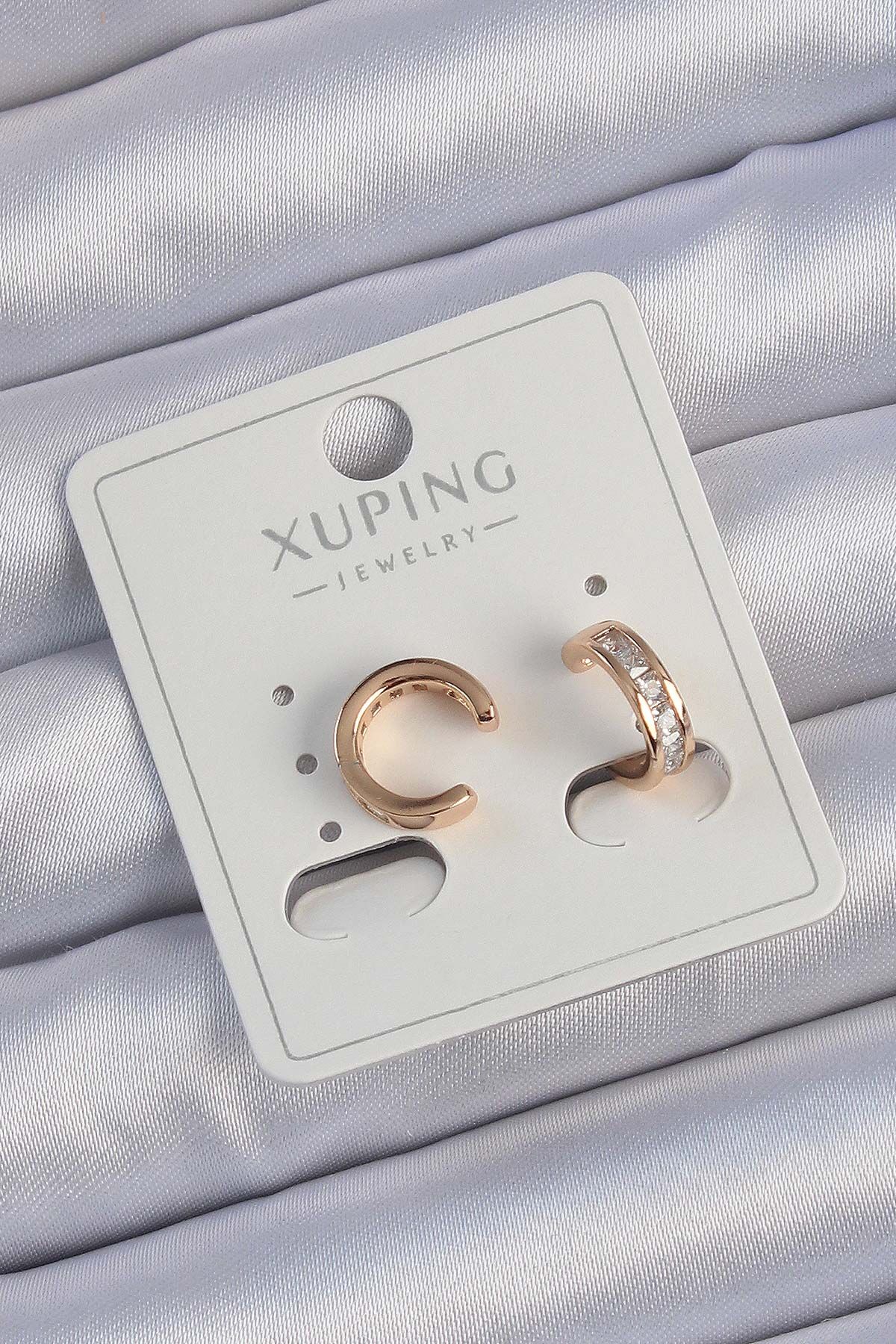 Xuping Rose Renk Zirkon Taş Kaplama Earcuff Küpe - TJ-BKP9426