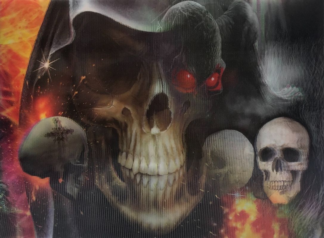 5D Elmas Boyama 3 Farklı Resim Değişenli Kafatası İskelet Tablosu 30x40 cm