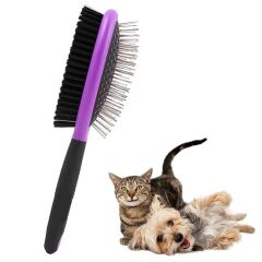 Çok Amaçlı Çift Taraflı Kolay Evcil Hayvan Kedi Köpek Temizleme Pet Fırçası (4944)