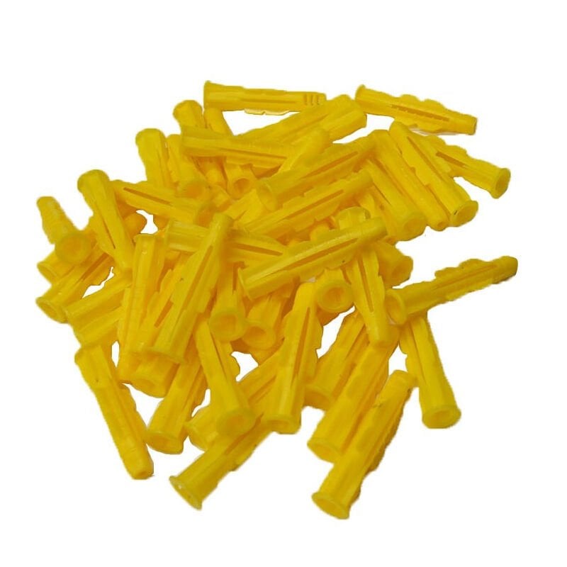 PLASTİK DÜBEL SARI (100 ADET)  (ROKET DÜBEL 10 MM) (4944)