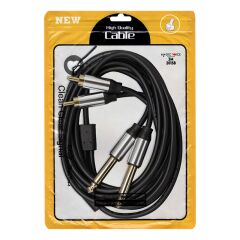 LD398 2X 6.3MM MONO ERKEK + 2X RCA ERKEK 3 METRE KABLO (4944)