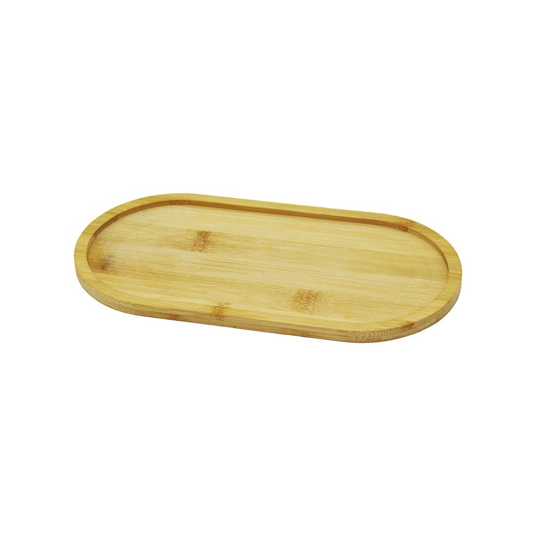 OVAL AHŞAP BAMBU YAĞDANLIK ALTLIK 12X23CM (4944)
