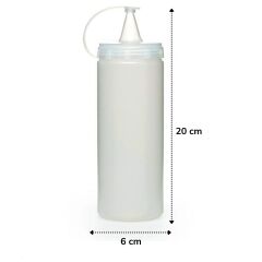 Şeffaf Kapaklı Sızdırmaz Yağlık Sosluk Şişesi Plastik Yağdanlık 400 ml. AP-9028 (4944)