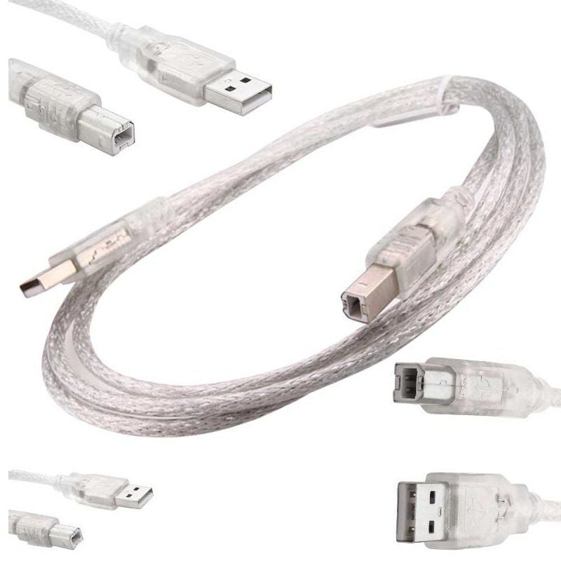 USB YAZICI KABLOSU 1.5 METRE 2.0V ŞEFFAF (4944)