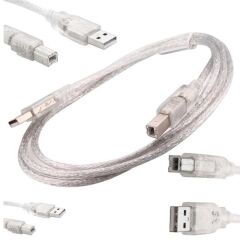 USB YAZICI KABLOSU 1.5 METRE 2.0V ŞEFFAF (4944)
