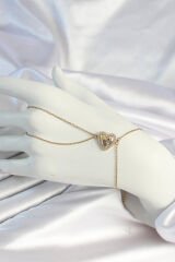 316L Çelik Zincirli Gold Renk Kalp Figürlü Şahmeran - TJ-SN660