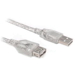 USB UZATMA KABLOSU 3 METRE ŞEFFAF (4944)
