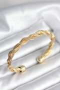 Burgu Zincir Model Gold Renk Kadın Vintage Bileklik - TJ-BB8017