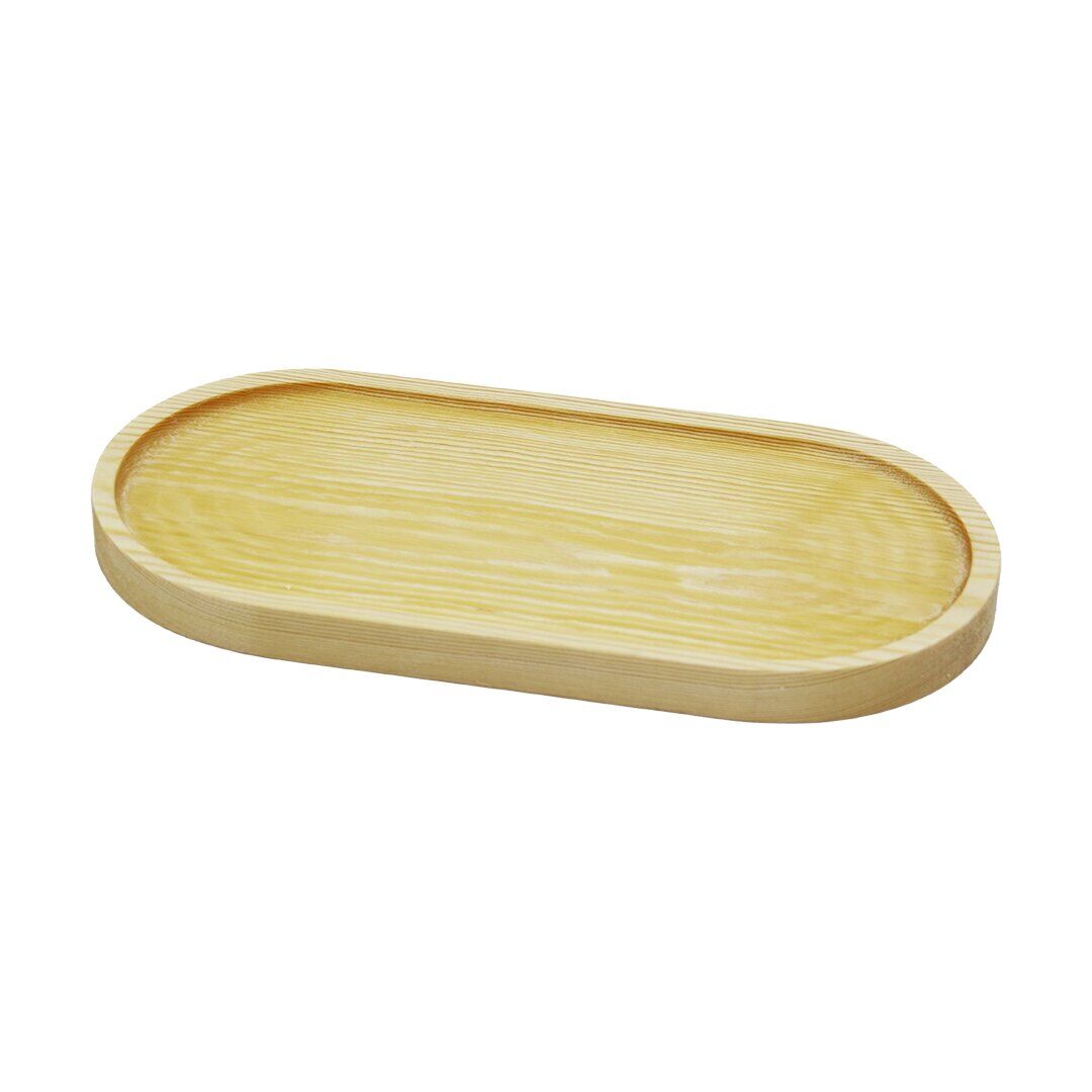 OVAL   AÇIK RENK=SADE  AHŞAP YAĞDANLIK ALTLIK  25X12.5CM (4944)