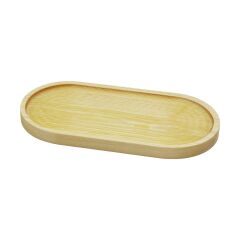 OVAL   AÇIK RENK=SADE  AHŞAP YAĞDANLIK ALTLIK  25X12.5CM (4944)