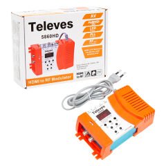 TELEVES 5860HD HDMI AV GİRİŞLİ FULL BAND RF MODÜLATÖR (AHD KAMERALAR İÇİN) (4944)