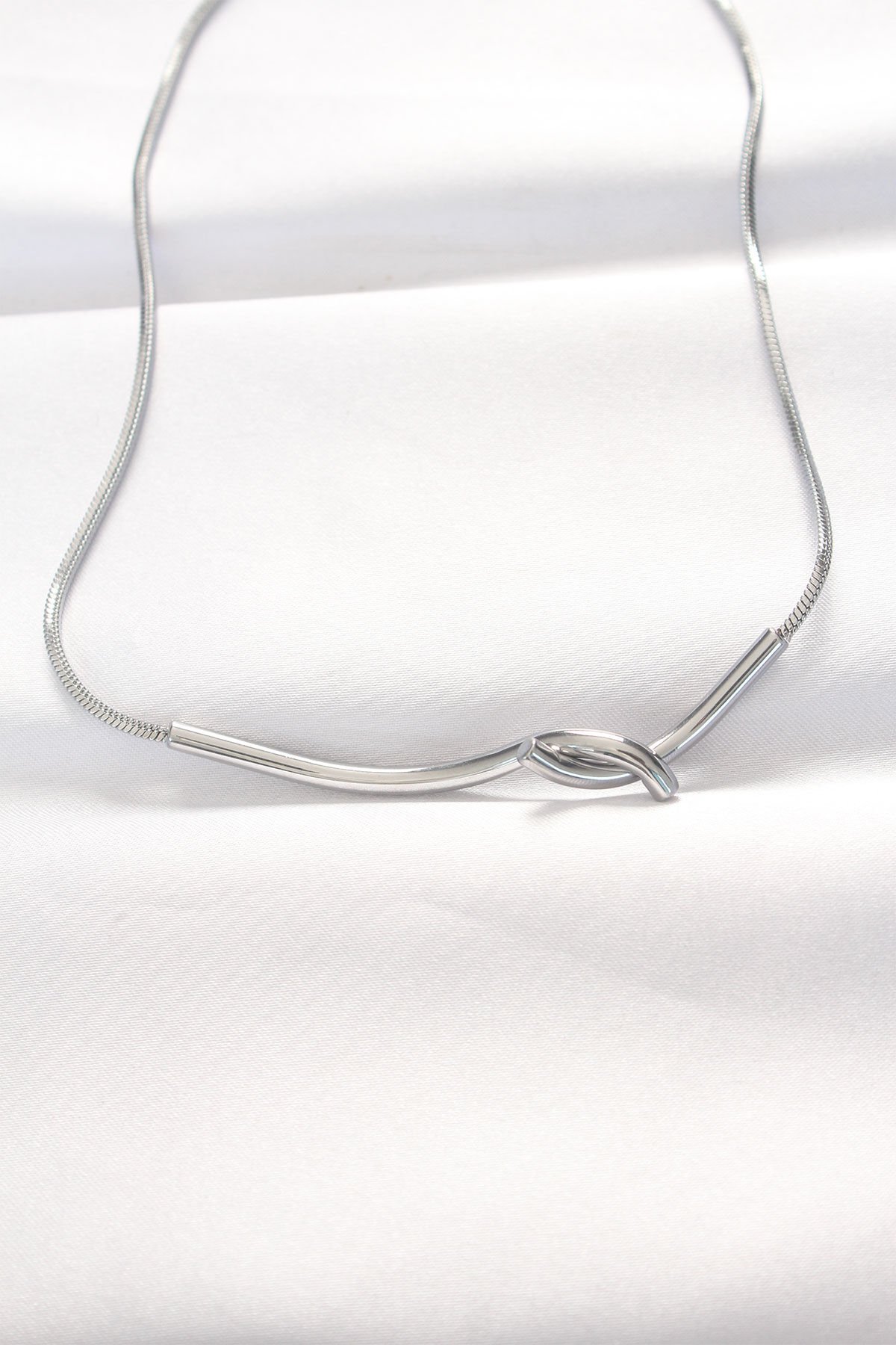 316L Çelik Silver Renk Kolye - TJ-BKO8528