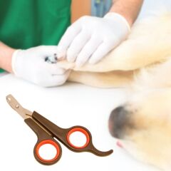 Küçük Çelik Uçlu Kedi Köpek Evcil Hayvan Tırnak Makası Pati Bakım Aleti Ergonomik Kaymaz Sap (4944)