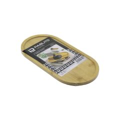 OVAL  AHŞAP BAMBU YAĞDANIK ALTLIK - SUNUM TEPSİ  12X24X0.8CM (4944)