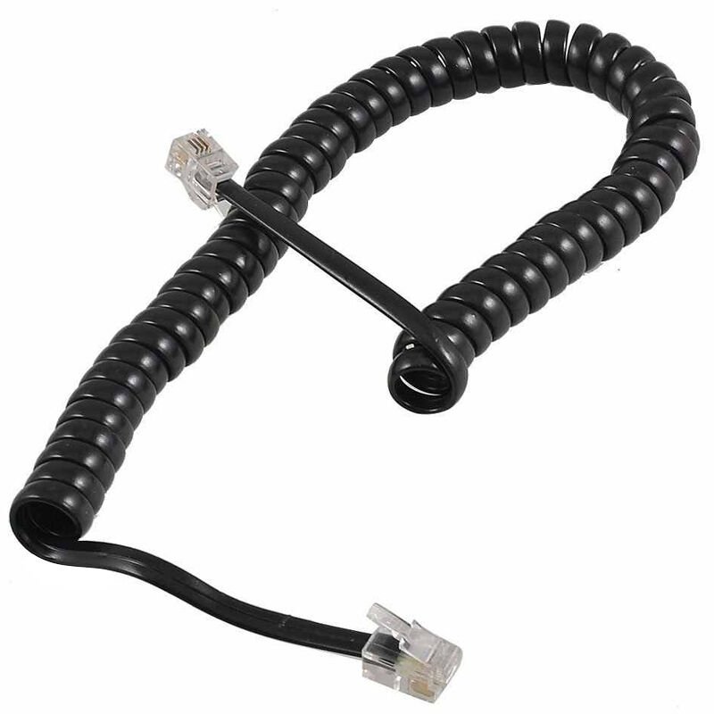 TELEFON SPİRAL KABLO SİYAH 4P/4C (4944)