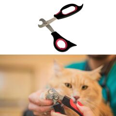 Büyük Irk Köpek Kedi Çelik Uçlu Evcil Hayvan Tırnak Makası Pati Bakım Aleti Ergonomik Kaymaz (4944)