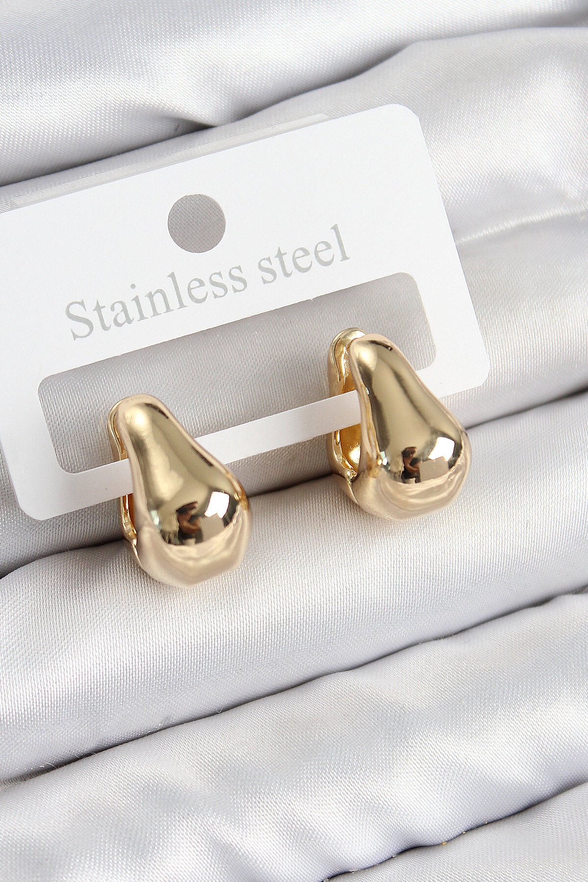 Pirinç Halka Model Gold Renk Kadın Küpe - TJ-BKP11008