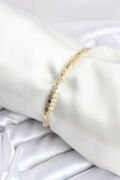 Pirinç Gold Renk İnce Petek Model Kadın Bileklik - TJ-BB8025