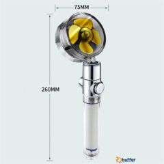 Turbo Pervaneli ve Filtreli Su Tasarruflu 360 Derece Dönebilen Tazyikli Duş Başlığı (4944)
