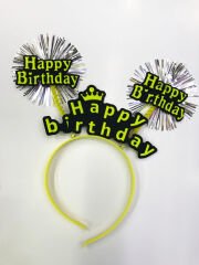 Happy Birthday Neon Renk Doğum Günü Tacı 12 Adet (4944)