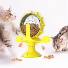 Vantuzlu Zilli İnteraktif Dönebilen Mama Kaplı Renkli Eğlenceli Eğitici Kedi Oyuncağı (4944)