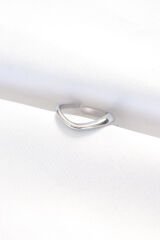 Yassı Silver Renk Ayarlanabilir Yüzük - TJ-BYK3100