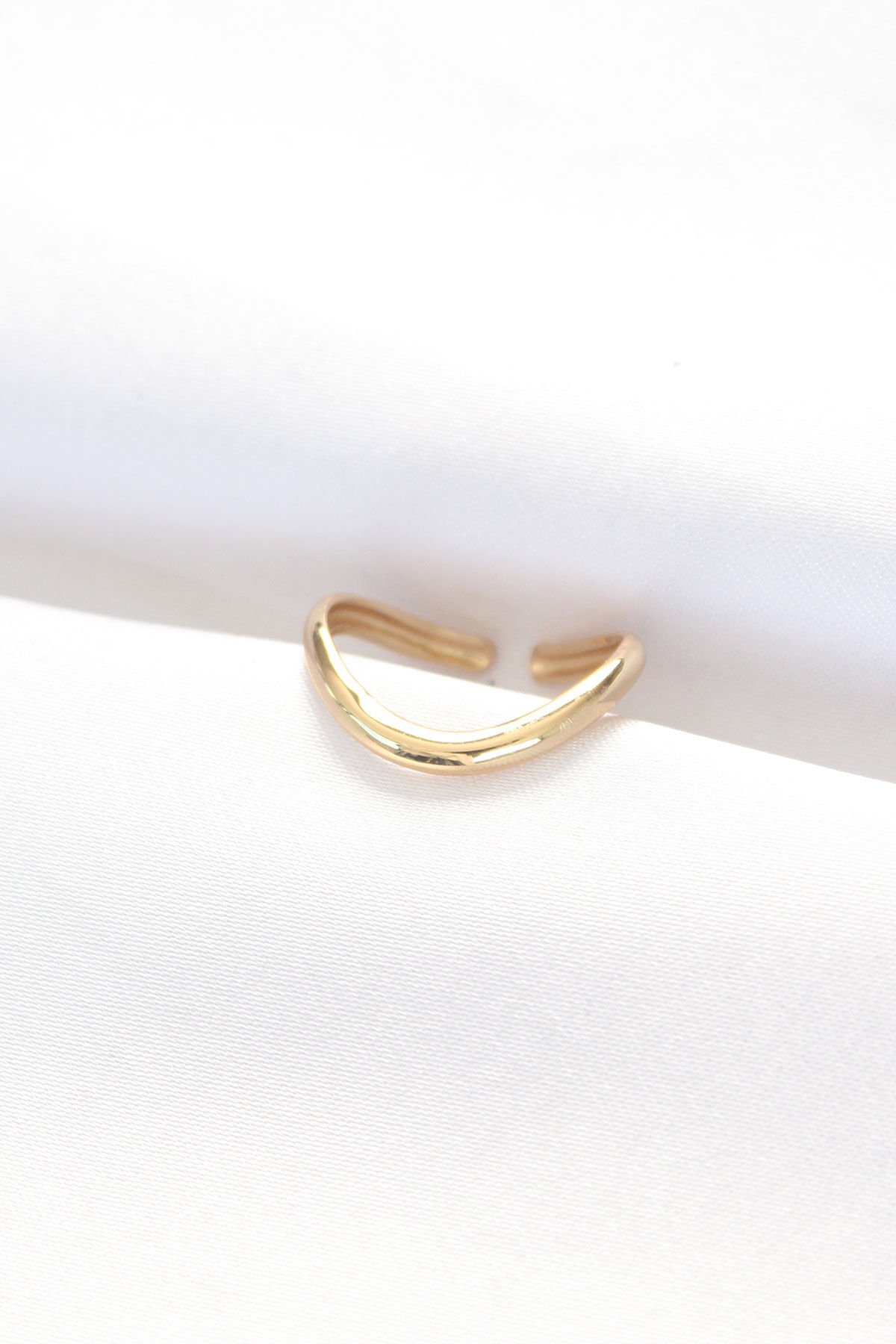 Yassı Gold Renk Ayarlanabilir Yüzük - TJ-BYK3101