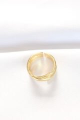 Kalın Gold Renk Ayarlanabilir Yüzük - TJ-BYK3103