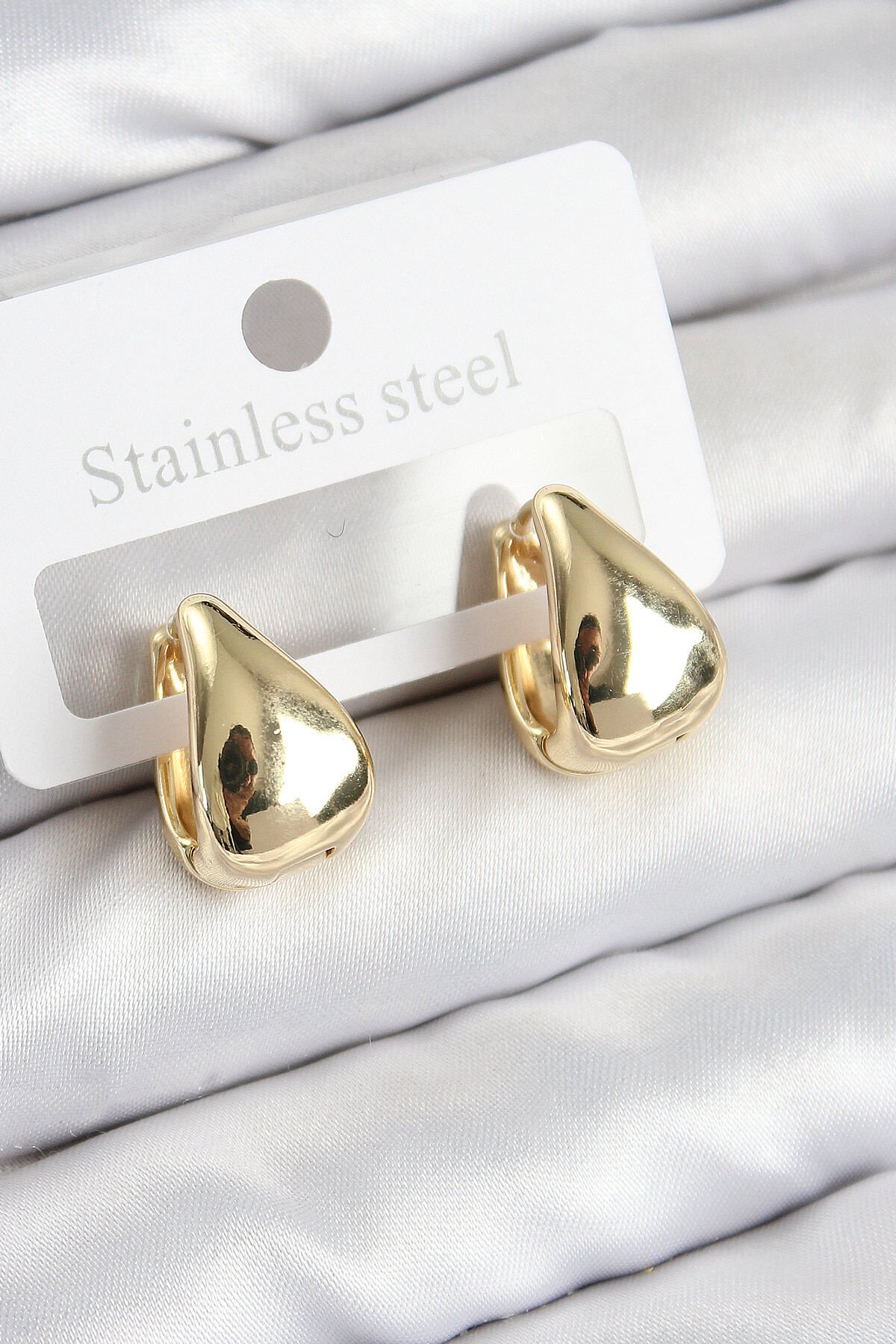 Pirinç Halka Model Gold Renk Kadın Küpe - TJ-BKP11022