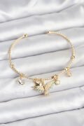 Anka Kuşu Charmlı Gold Renk Pirinç Kadın Bileklik - TJ-BB8039