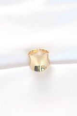Gold Renk Ayarlanabilir Kavisli Ayna Yüzük - TJ-BYK3115